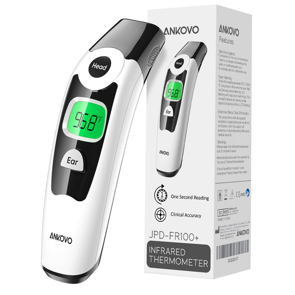 ANKOVO Infrared Digital Thermometer, Ear & Forehead Thermometer for Infant and Toddlers, Fr100